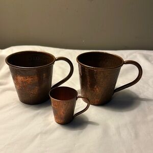 Sertodo Dignidad Mexico Exporta Authentic high quality Solid Copper Mugs Set